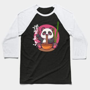 Panda eating Chinese food Baseball T-Shirt